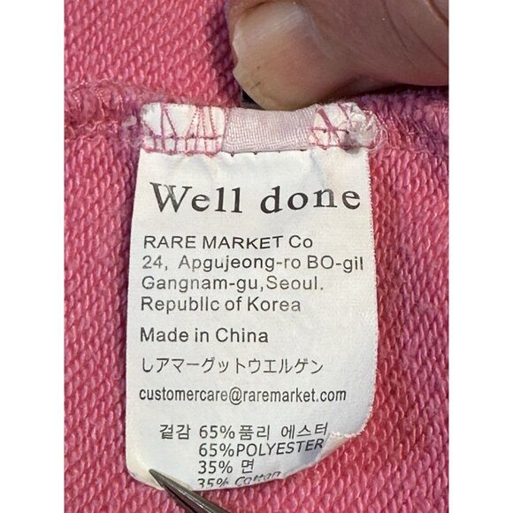 We11done Graphic Oversized Ex-Boyfriend Small Pink T-Shirt/Sweatshirt Logo - Picture 9 of 11